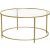 Artool Coffee Table with Glass Shelf, Round, Steel, Gold, 84x45.5 cm 125163739