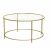 Artool Coffee Table with Glass Shelf, Round, Steel, Gold, 84x45.5 cm 125163739