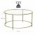 Artool Coffee Table with Glass Shelf, Round, Steel, Gold, 84x45.5 cm 125163739