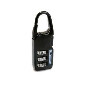 Blossom combination padlock, black, 20mm, for luggage - Padlock
