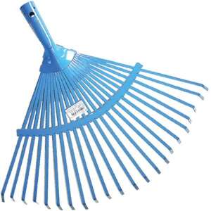 Blue metal leaf rake, MUTA reinforced leaf rake, garden tool - Leaf Rake