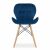 Mercaton Lago tengerészkék bársony étkezőszék elölnézet
