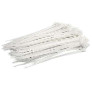 100 pack of white plastic cable ties, 3.6x200 mm, Beorol - Beorol