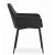 Mercaton Nola fekete bársony étkezőszék, oldalnézet