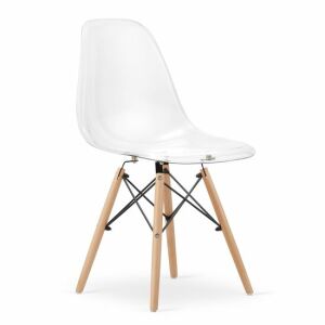 Artool Osaka transparent polycarbonate chair with wooden legs, modern dining chair - Artool Dining chair