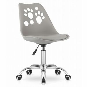 Artool Grey Swivel Office Chair with Paw Print Design - Artool
