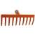 Orange metal rake with 12 tines