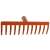 Orange metal rake with 12 tines