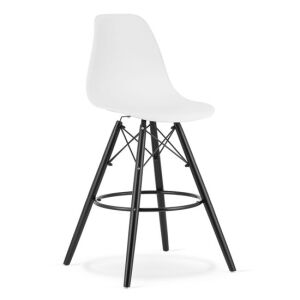 Artool Lamal PP Wood Bar Stool, White and Black, 54x55x107.5 cm