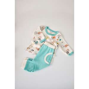 BabyCosy organic cotton long sleeve shirt and pants set for 18-24 months old, green - Babies & Toddler