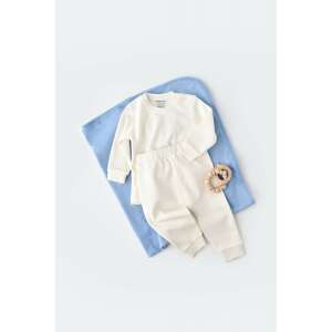 BabyCosy organic cotton long sleeve shirt and pants set in ecru color, size 9-12 months - Babies & Toddler