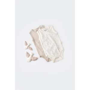 BabyCosy 2-pack sleeveless baby bodysuit set, organic cotton, ecru with dots, 12-18 months - Babies & Toddler