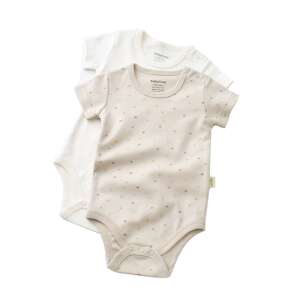 BabyCosy organic cotton baby bodysuit set, 2 pack, cream with dots and plain white, 18-24 months - Babies & Toddler