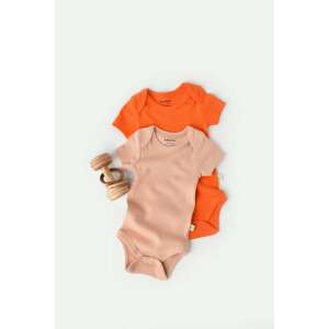 BabyCosy organic cotton and modal baby bodysuit set, 2 pack, peach and orange - Babies & Toddler