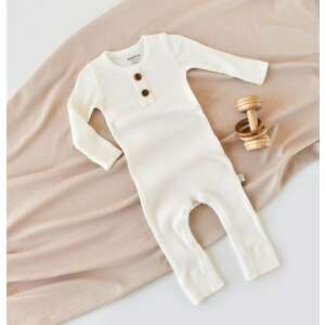 BabyCosy Ecru Organic Cotton Modal Long Sleeve Jumpsuit for 9-12 Months - Babies & Toddler
