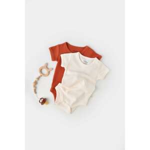 BabyCosy organic cotton baby bodysuit set, 2 pack, cinnamon and ecru, 12-18 months - Babies & Toddler