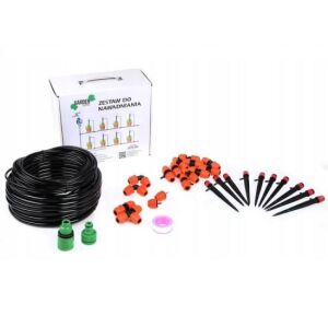 Sistem irigatii cu pulverizare, 10 aspersoare, 71 piese, 10 m, GardenLine 125164920 - Sistem de picurare pentru gradina