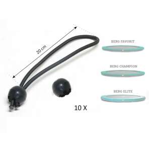 BERG Trampolina elastyczna linka do mocowania osłony sprężyn, zestaw 10 szt., kompatybilna z modelami Favorit, Champion, Elite - Część zamienna do trampoliny