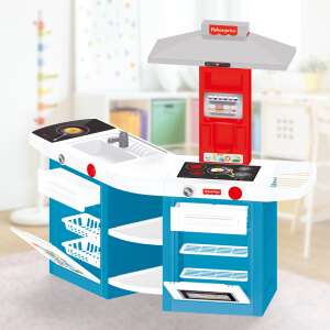 Bucătărie de jucărie Fisher-Price albastră și albă pentru copii - Bucatarie pentru copii
