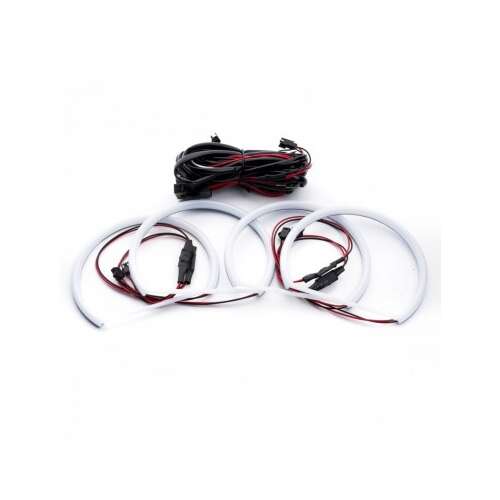 Kit Angel Eyes LED COTTON pentru BMW E46 Coupe/Cabrio Fara Facelift far ZKW cu lupa - 4x131mm