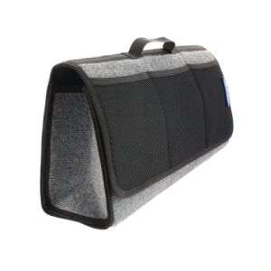 Swiss Drive trunk organizer, 50x25cm, gray felt with black mesh pockets - Car Organizer