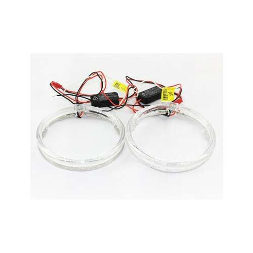Set 2 inele LED Angel Eyes pentru faruri auto cu diametrul de 100mm cu funcție de diminuare