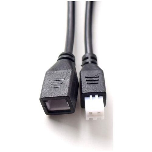 Close-up of parking sensor extension cable connectors, female and male