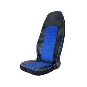 Volvo Euro 5 truck seat cover, black and blue eco leather and velour - Car seat cover