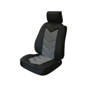 Husă ergonomică pentru scaun auto, design negru și gri - Huse pentru scaune auto