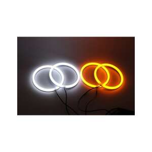 Inele LED Angel Eyes pentru BMW E46 Coupe/Cabrio, alb și chihlimbar, 4x106mm - BMW Lumini auto