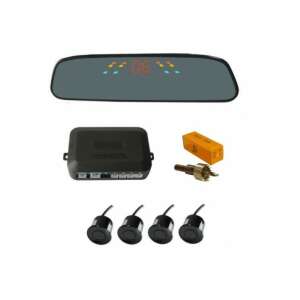 Rearview mirror with parking sensors and display, black - Parking Assistance System