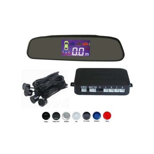 Parkolásérzékelők kijelzővel a tükörben T19 Fehér, Xenon Bright®