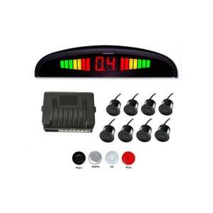 Front and rear parking sensors with 8 sensors and LED display, white - Car electronic