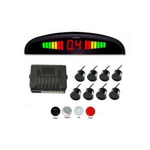 8 Sensor Parking System with LED Display, Black, Rear and Front Parking Sensors - Parking Sensor