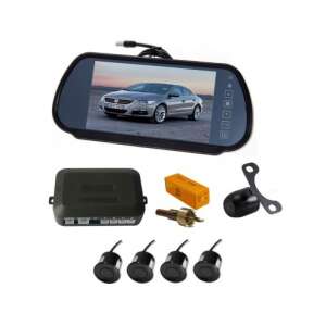 Rear view mirror with 7 inch LCD screen, parking sensors, and rear camera - Parking Assistance System