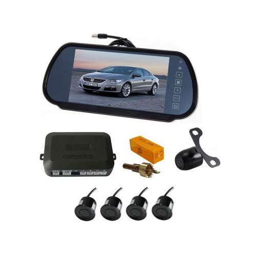 Parkolásérzékelők videokamerával és 7 hüvelykes LCD kijelzővel T24 Gr tükörben, Xenon Bright®