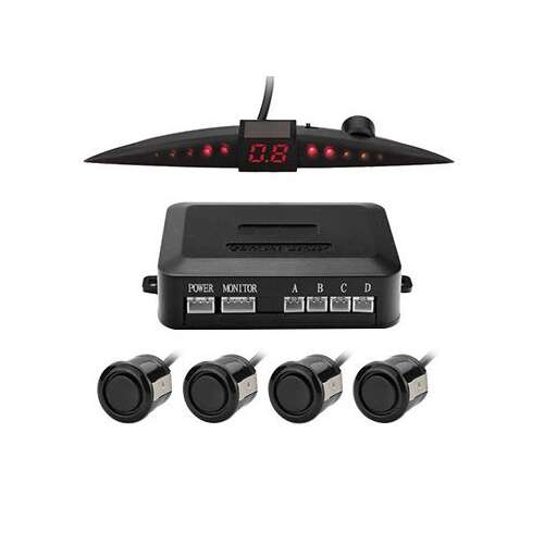 Ultra Slim Black LED Display Parking Sensors with 4 Sensors