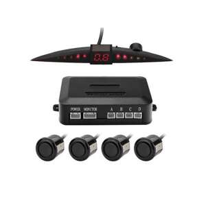 Ultra Slim Black Matte LED Display Parking Sensors, 4 sensor system, rear parking assist - Parking Assistance System