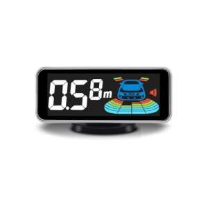 Autó parkoló szenzor rendszer LCD kijelzővel, 6 szenzorral, elöl és hátul, S3068-6 - Tolatóradar