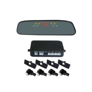 Tükörbe épített parkolási érzékelő kijelzővel, 4 db parkolási érzékelővel és vezérlőegységgel - Parkolássegítő rendszer