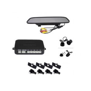 S604 Parking Sensor Kit with Camera, LCD Mirror Display, and Control Unit - Parking Assistance System