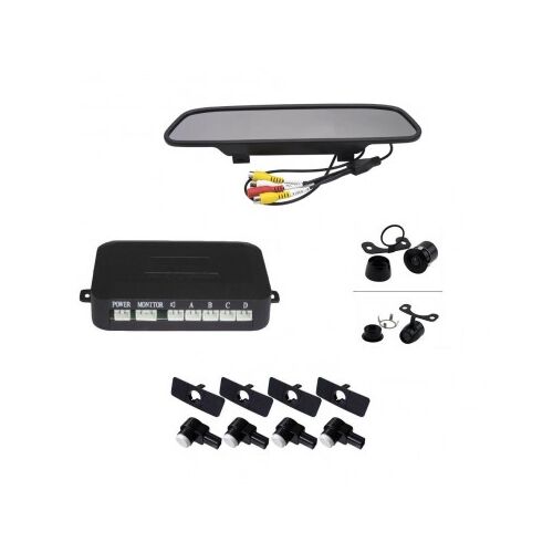 Parkolásérzékelők videokamerával és 4,3"-es LCD kijelzővel a tükörben S60416,5mm fehér, Xenon Bright®