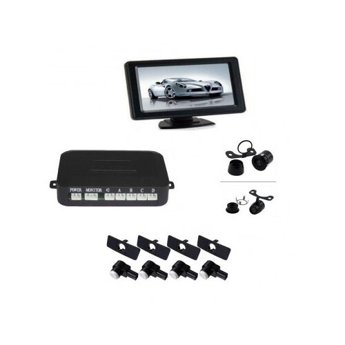 Parkolásérzékelők videokamerával és 4,3 hüvelykes LCD kijelzővel S602 OEM típusú 16,5 mm fehér, Xenon Bright®