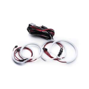 Kit Angel Eyes LED Cotton pentru BMW E46 COMPACT, 2x131mm + 2x106mm, include 4 inele, cabluri si accesorii - BMW Lumini auto