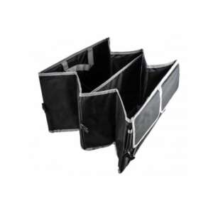 Black folding car trunk organizer with 2 compartments, Bottari - Car Organizer