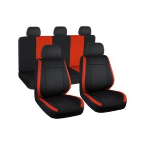 Komplettes Set Red Vision Autositzbezüge, schwarz und rot - Autositzbezüge