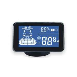 KC-6000J Parkolás szenzor rendszer LCD kijelzővel, előlés és hátsó parkolás szenzorokkal, 8 szenzorral, fekete - Tolatóradar