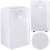 Berdson BR-524 white dehumidifier, front view with control panel, side view, and close-up of the textured surface