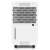 Berdson BR-524 white dehumidifier, back view with wheels