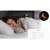Berdsen BR-524 white dehumidifier, night mode, woman sleeping in bed